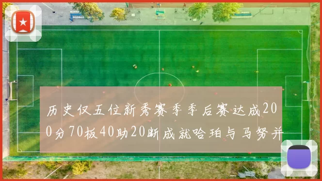 历史仅五位新秀赛季季后赛达成200分70板40助20断成就哈珀与马努并肩而立